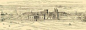 Alte Ansicht des Greenwich-Palastes. Nach Hollar, ca. 1878 von Unbekannt