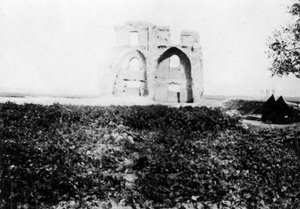 Alte Ruine am Ufer des Tigris, Mosul, Mesopotamien, 1918