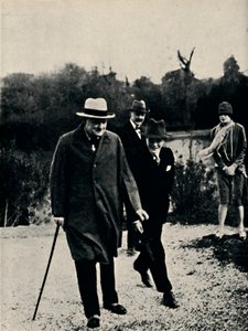 Im Urlaub mit seinem Sohn in Italien, 1920er Jahre von Unbekannt