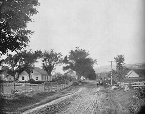 Auf dem Weg zum Echo Lake, Weiße Berge, New Hampshire, ca. 1897