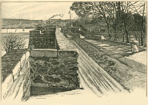 Auf den Mauern von Berwick, Blick über den Tweed