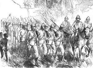 Auf dem Marsch von Elmina