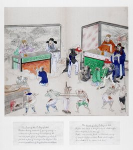 Eines von einer Reihe von Gemälden der Zehn Höfe der Hölle, Qing-Dynastie, China, ca. 1800-1849 von Unbekannt