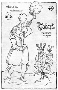 Eine der frühesten Darstellungen des Rauchens, 1616