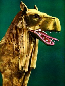 Einer der Zwillingsstützen einer zeremoniellen Couch, gefunden im Grab von Tutanchamun, Ägypten, 1933-1934