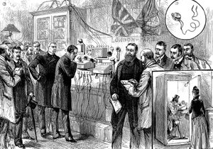 Eröffnung der anglo-französischen Telefonleitung, 1891