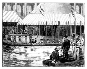 Eröffnung der Londoner Kohlenbörse, königlicher Umzug, Custom-House Quay, London, ca. 1888 von Unbekannt