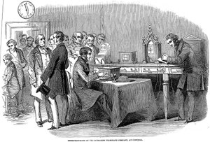 Eröffnung der Telegraphenverbindung London-Paris, 1852