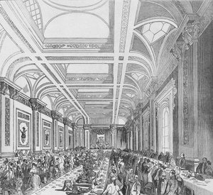 Eröffnung der dritten Royal Exchange, Bankett im Abonnementraum von Unbekannt