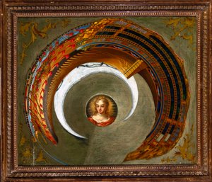 Optische Täuschungen Anamorphotisches Gemälde eines Schiffes, ca. 1744-1774 von Unbekannt