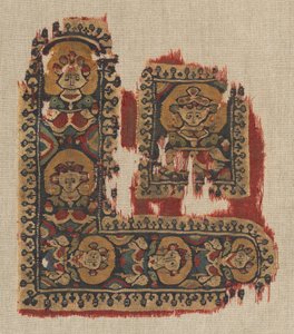 Ornament Gammadion und Segmentum von einer Tunika, 500er Jahre