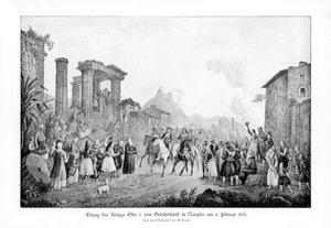 Otto I., König von Griechenland, landet in Nauplia, 6. Februar 1833 von Unbekannt