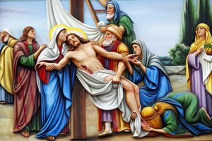 Unsere Liebe Frau von Fatima Kirche, Kreuzweg, Station 13, Jesus wird vom Kreuz abgenommen, Ho-Chi-Minh-Stadt, Vietnam von Unbekannt