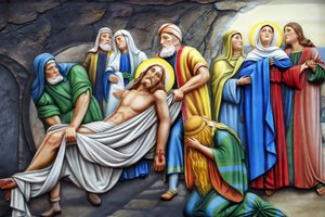 Unsere Liebe Frau von Fatima Kirche, Kreuzweg, Station 14, Jesus wird ins Grab gelegt, Ho-Chi-Minh-Stadt, Vietnam von Unbekannt