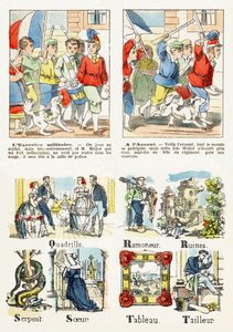Seite 7 - Kinderspiele: Militärübung, Angriff - Alphabet - Kinderspiele - Epinal-Bilder, populäre Serie, um 1890 von Unbekannt
