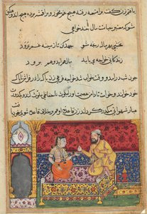 Seite aus Geschichten eines Papageis Tuti-nama: Siebzehnte Nacht: Der junge Mann..., um 1560