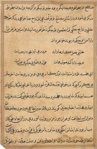 Seite aus Geschichten eines Papageis Tuti-nama: Textseite, ca. 1560 von Unbekannt
