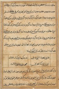 Seite aus Geschichten eines Papageis Tuti-nama: Textseite, ca. 1560