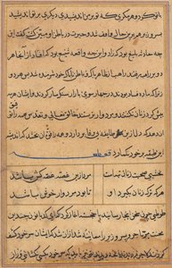Seite aus Geschichten eines Papageis Tuti-nama: Textseite, ca. 1560