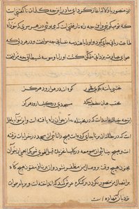 Seite aus den Geschichten eines Papageis Tuti-nama: Textseite, ca. 1560 von Unbekannt