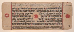 Seite aus einem verstreuten Kalpa Sutra Jain Buch der Rituale von Unbekannt