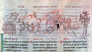Seite aus einem Psalter, erste Hälfte des 11. Jahrhunderts