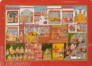 Seite aus einer Serie des Bhagavata Purana, ca. 1780 von Unbekannt