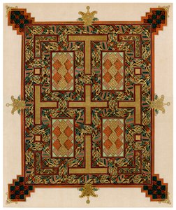 Seite aus den Lindisfarne-Evangelien, 710-721 n. Chr.