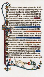 Seite mit dekoriertem Text, 1284-1316