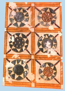 Bemalte Deckendekoration in der Stasovsky-Krypta, Kimmerischer Bosporus, Kertsch, 1928
