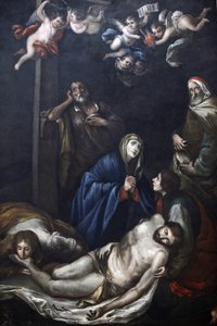 Gemälde in der Chiesa del Carmine, Martina Franca, Apulien: Christus vom Kreuz abgenommen, Martina Franca, Italien von Unbekannt