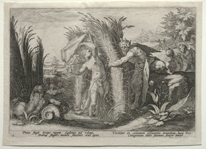 Pan verfolgt Syrinx, ca. 1589 von Unbekannt