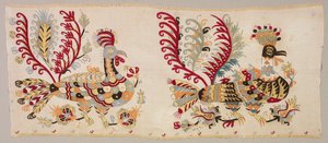Paneel, wahrscheinlich von einem Rock, 1800er Jahre von Unbekannt