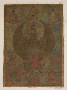 Tafel aus einem Gemälde von Guanyin mit tausend Armen, Datum unbekannt von Unbekannt
