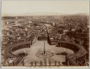 Panorama von der Kuppel von St. Peter, Rom, um 1860er Jahre von Unbekannt