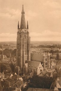 Panorama und Kirche Notre-Dame, um 1928 von Unbekannt