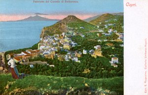 Panorama des Castello di Barbarossa, Capri, Italien, frühes 20. Jahrhundert von Unbekannt