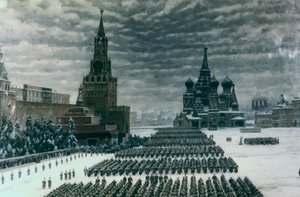 Parade auf dem Roten Platz, Dezember 1947, Moskau, Russland von Unbekannt