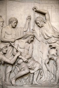 Paris, Frankreich. Skulptur in der Kirche Saint Roch: Jesus gefoltert, Paris, Frankreich von Unbekannt