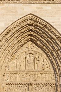 Paris Notre-Dame-Kathedrale Westflügel: Sankt Annas Tor, Paris, Frankreich von Unbekannt