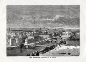 Paris, gesehen von der Kirche St. Gervais, Frankreich, 1879 von Unbekannt