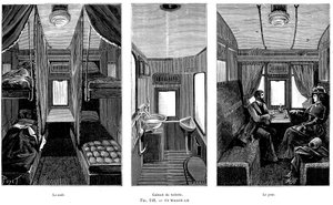 Teil eines französischen Schlafwagens, 1890
