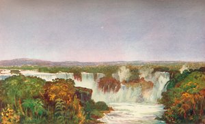 Teilansicht der Iguassu-Wasserfälle, 1914 von Unbekannt