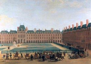 Durchgang des Königs und des Regenten, der Place Royale, ca. 1655 von Unbekannt