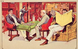 Passagiere entspannen sich an Bord eines Red Star Liners, 1907 von Unbekannt