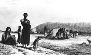Patagonier in Gregory Bay, 1831-1839 von Unbekannt