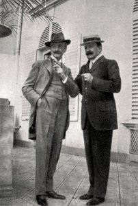 Paul Hervieu und Marcel Prevost, französische Autoren und Dramatiker, 1905