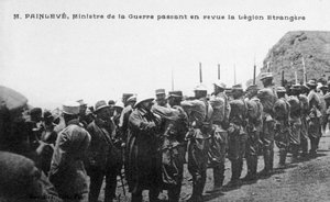 Paul Painlevé inspiziert Truppen der französischen Fremdenlegion, Marokko, ca. 1926 von Unbekannt