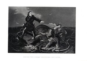 Peter der Große überquert die Newa, 1882 von Unbekannt