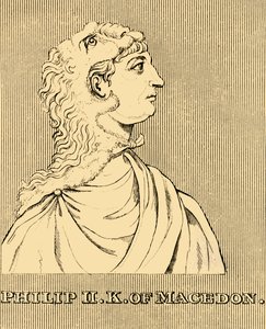 Philipp II., König von Makedonien, 382-336 v. Chr., 1830 von Unbekannt